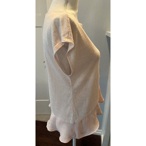 Banana Republic Modal Blend Sleeveless Blouse With Ruffle Soft Feminine SZ Small - Picture 6 of 9